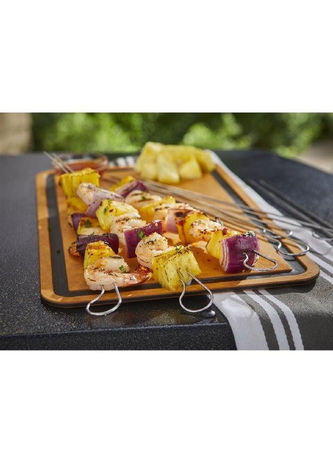 ويبر JAH6320 طقم أسياخ شواء من الستانلس ستيل آمن للتنظيف في غسالة الأطباق 8 قطع فضي 5 × 54.4 × 54.5 سم - Image 4